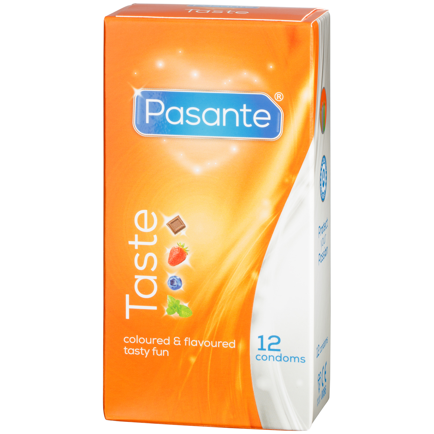 Pasante Taste Mixed Flavours Kondomer 12 stk    - Klar