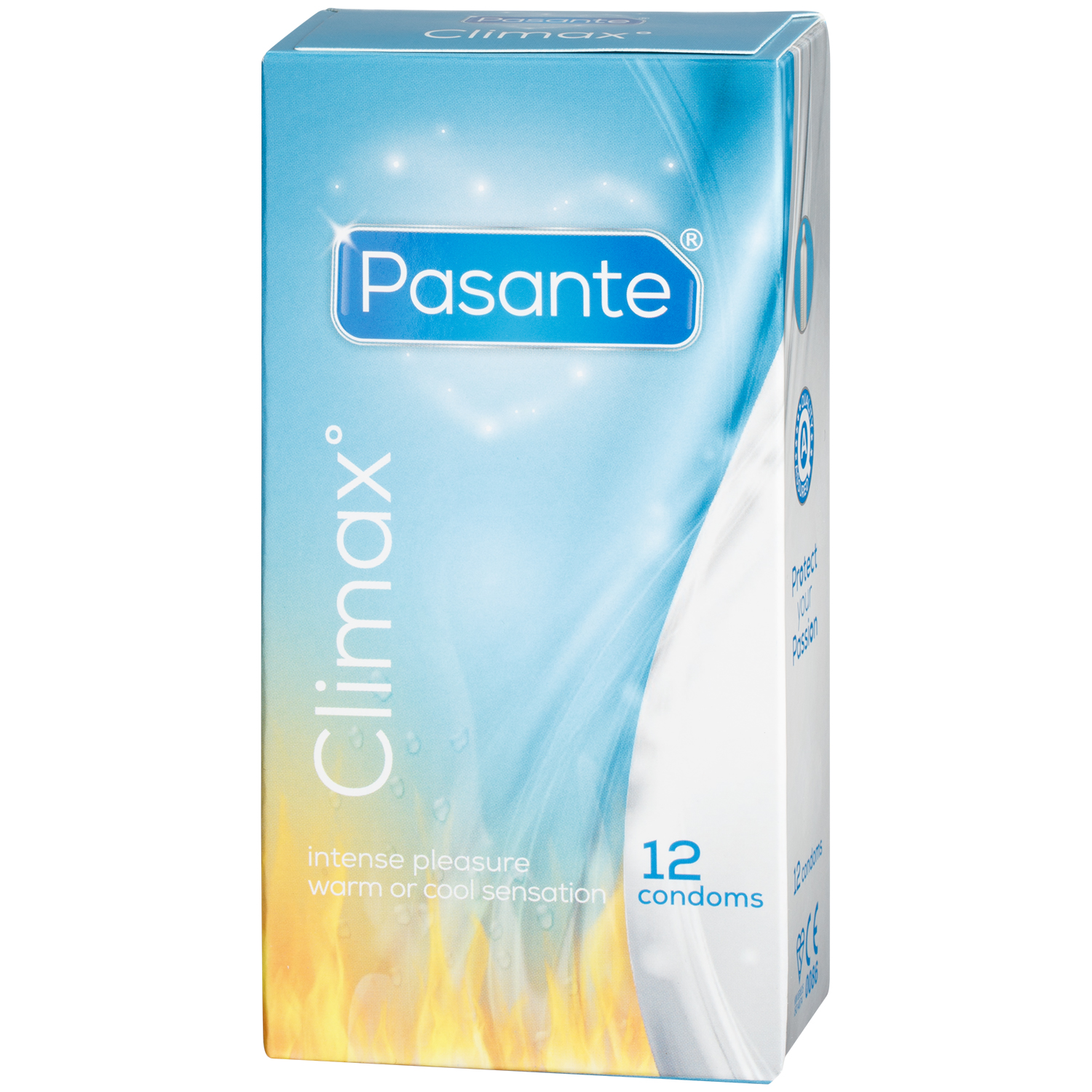 Pasante Climax Warming & Cooling Kondomer 12 stk   - Klar