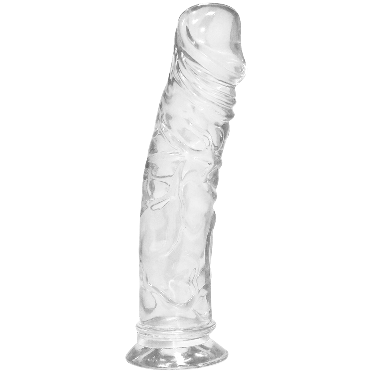 You2Toys Crystal Clear Jelly Dildo med Sugekop    - Klar thumbnail