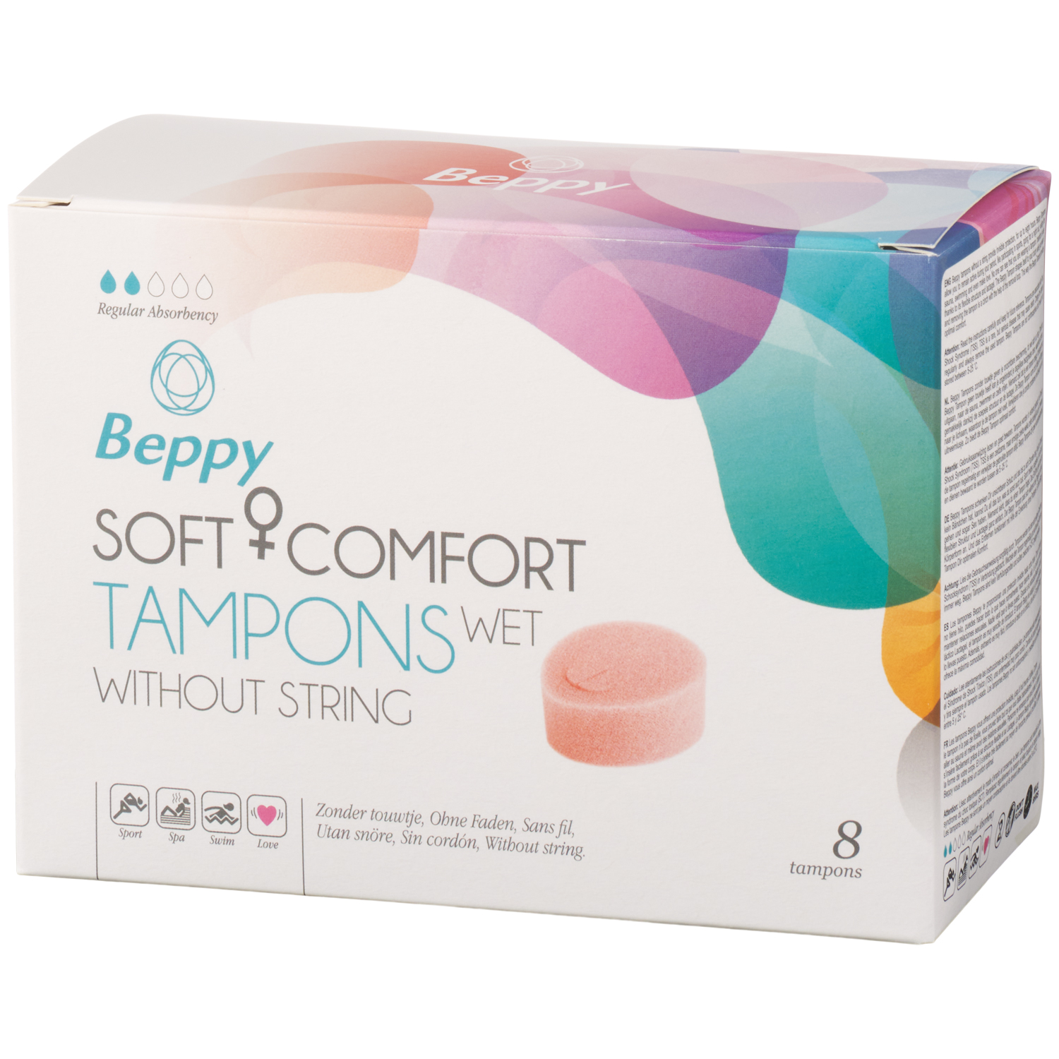 Beppy Soft + Comfort Tampons Wet 8 pcs   - Rosa thumbnail