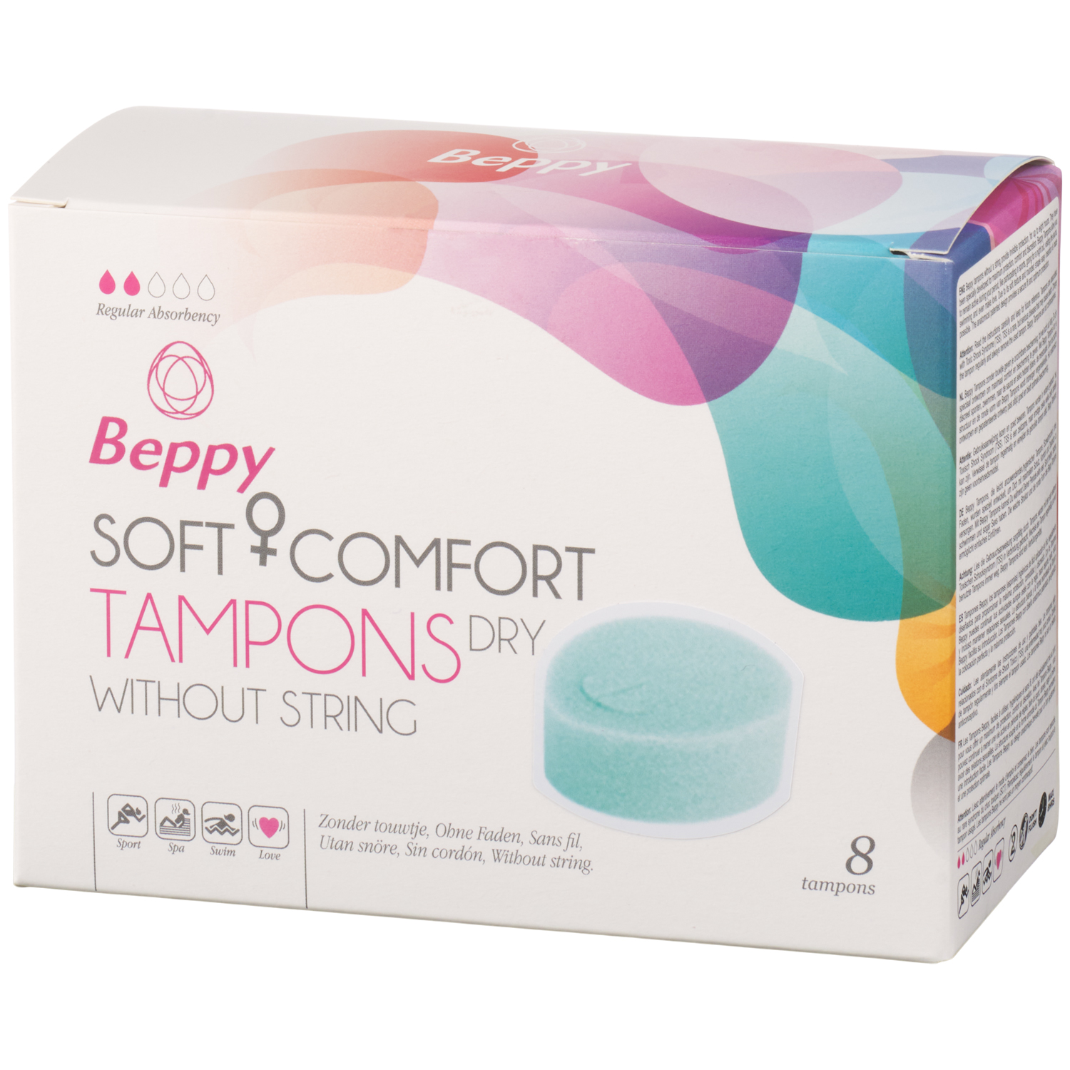 Beppy Soft + Comfort Tampons Dry 8 pcs   - Blå thumbnail