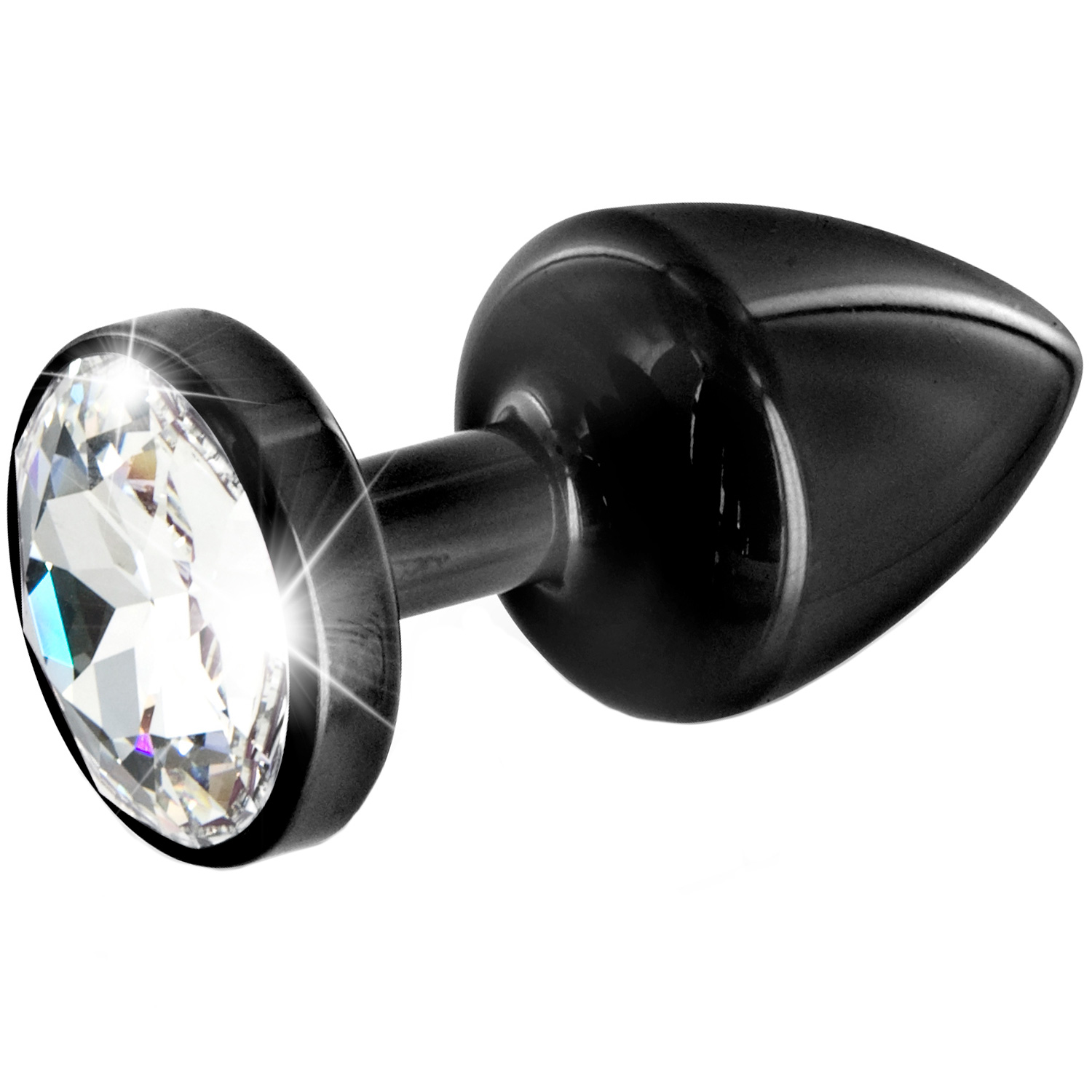 Diogol Anni Black T2 Cristal Butt Plug 30 mm   - Sort thumbnail