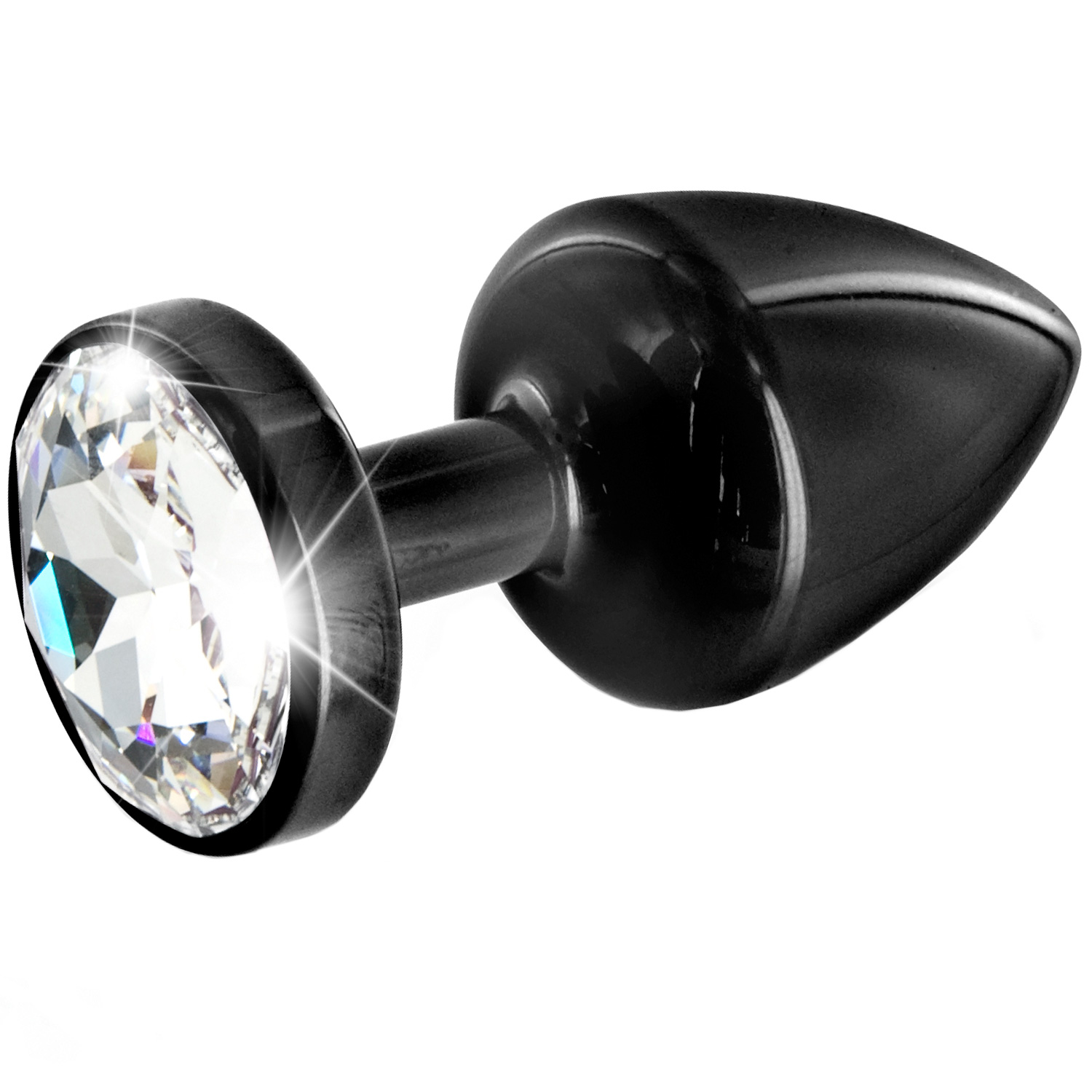 Diogol Anni Black T1 Cristal Butt Plug 25 mm   - Sort thumbnail