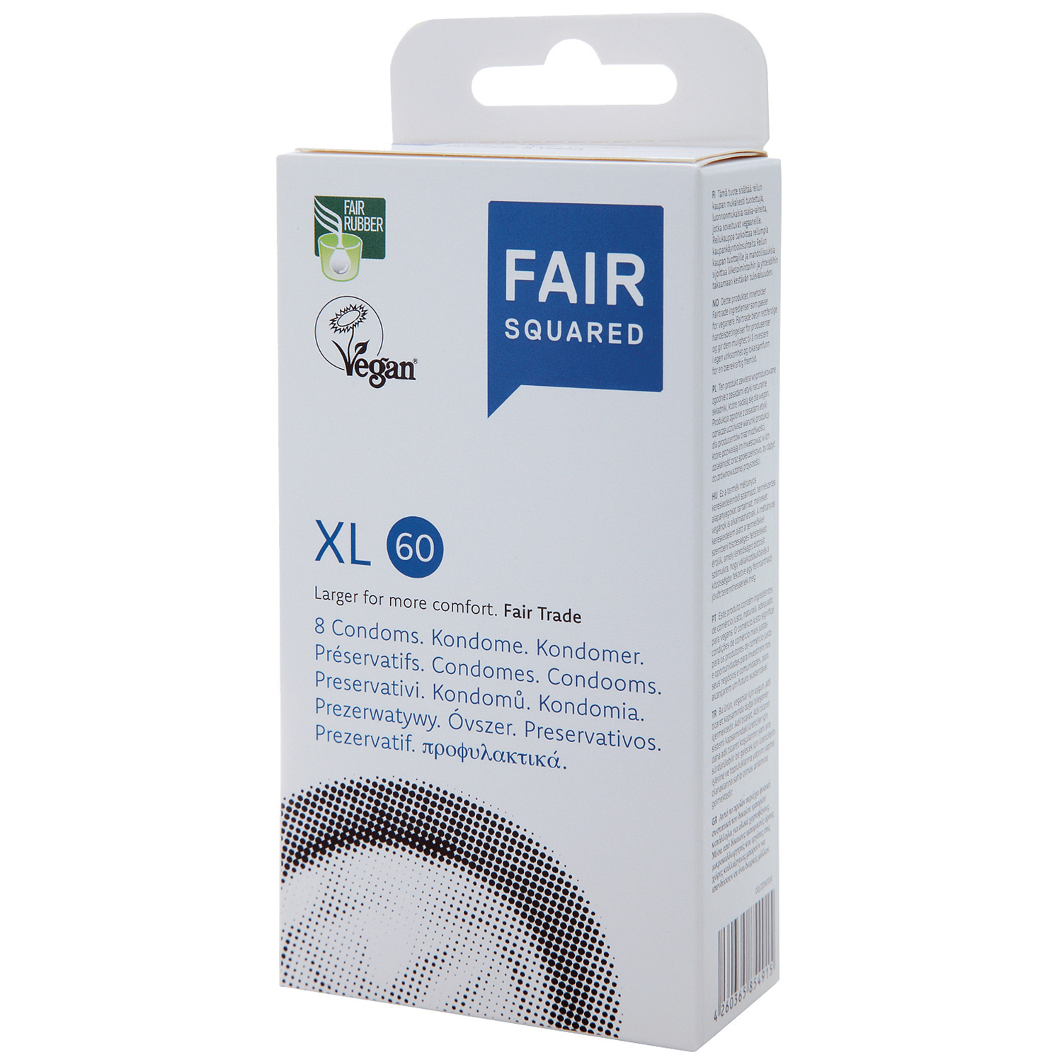 Fair Squared XL 60 Veganske Kondomer 8 stk