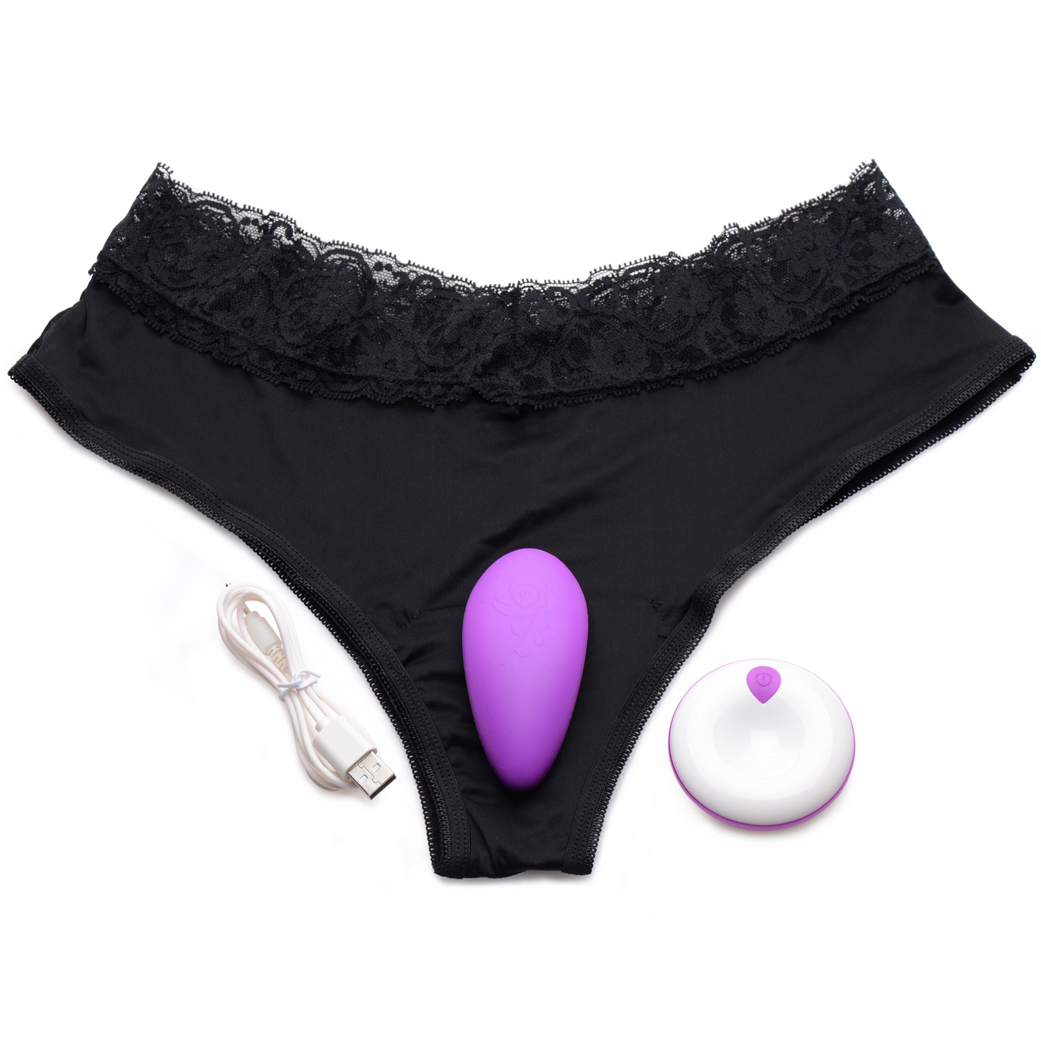 Frisky Naughty Knickers Vibrerende Trusse      - Lilla - One Size thumbnail