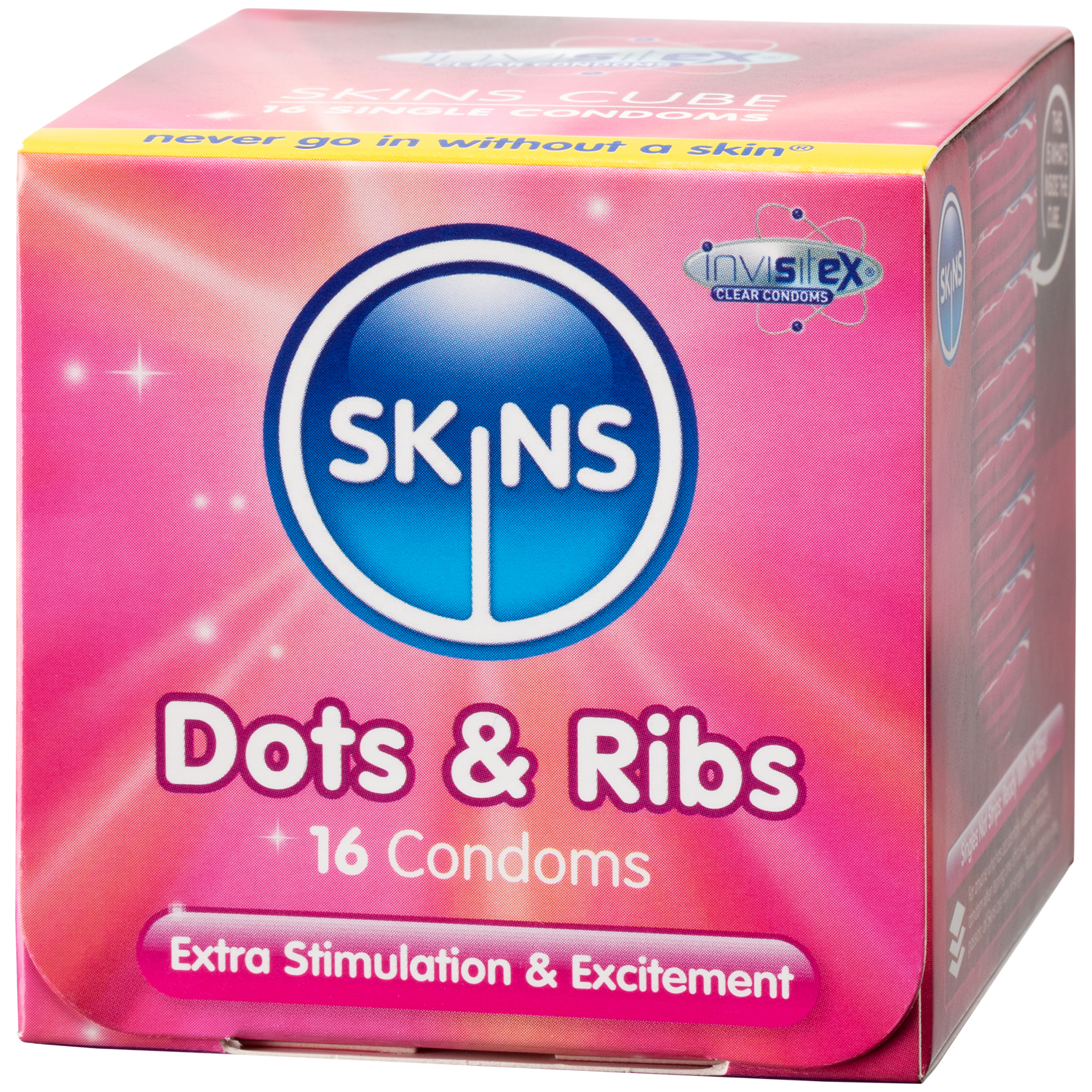 Køb Skins Dots og Ribs Kondomer 16 stk