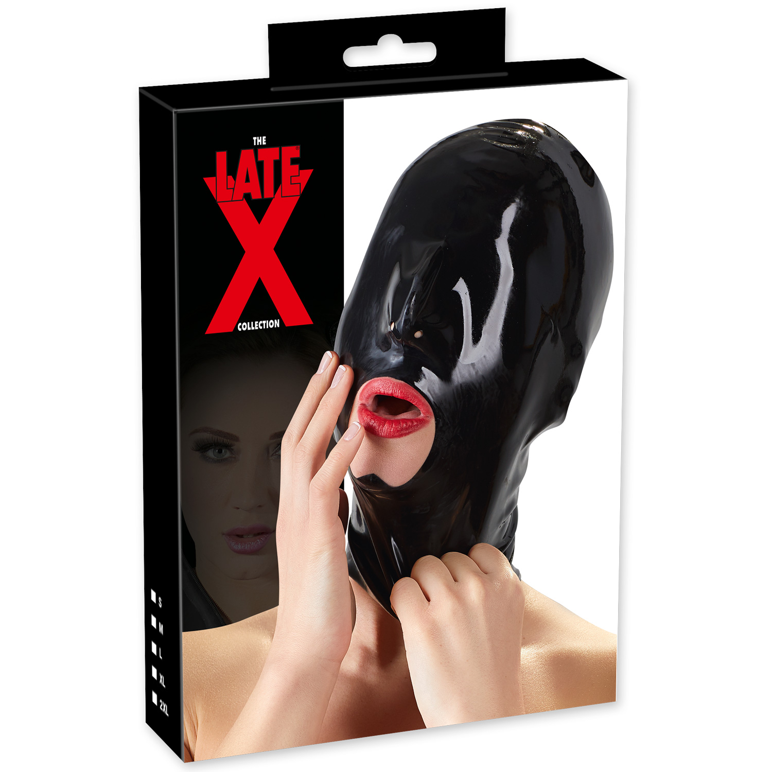 Late X Black Out Latex Maske      - Sort - One Size thumbnail