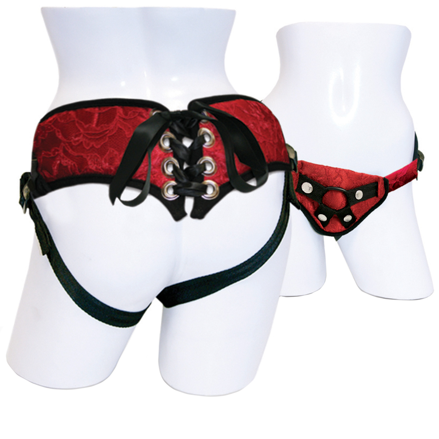 Sportsheets Red Lace Korset Strap-On Harness