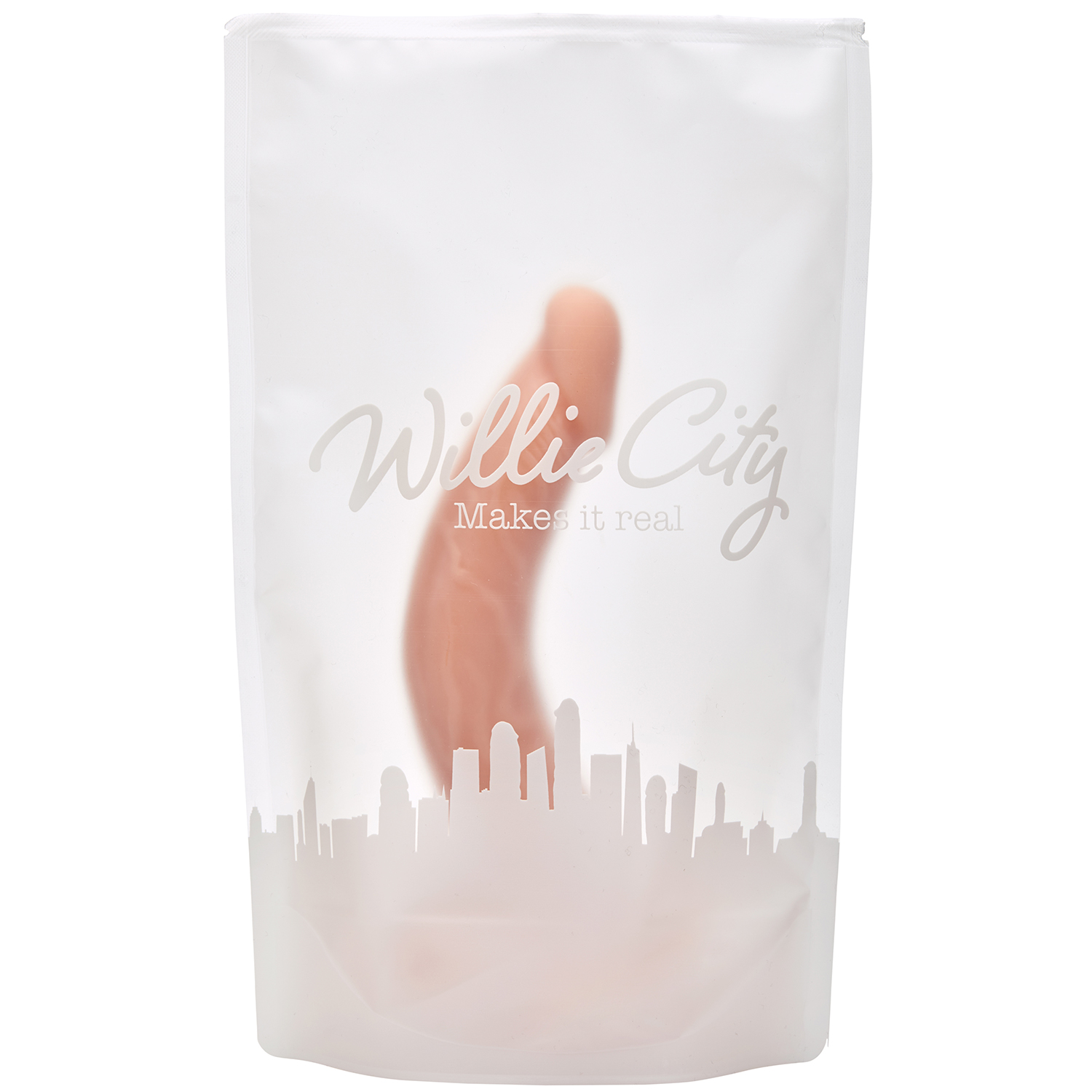 Willie City Classic Realistisk Curved Dildo 20 cm    - Nude thumbnail