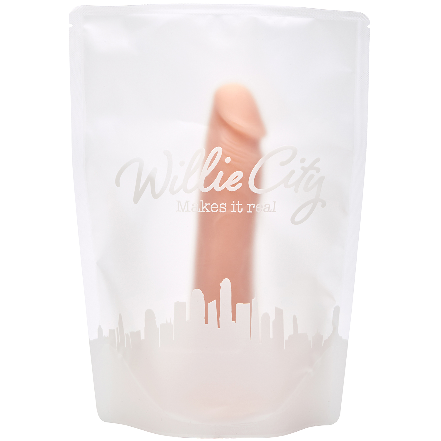 Willie City Luxe Realistisk Silikone Dildo med Sugekop 18 cm thumbnail
