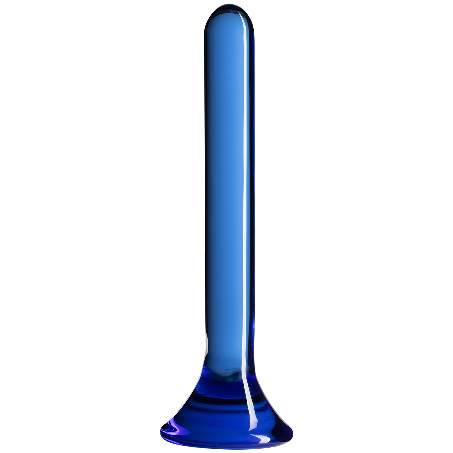 Chrystalino Tower Glas Dildo       - Blå thumbnail
