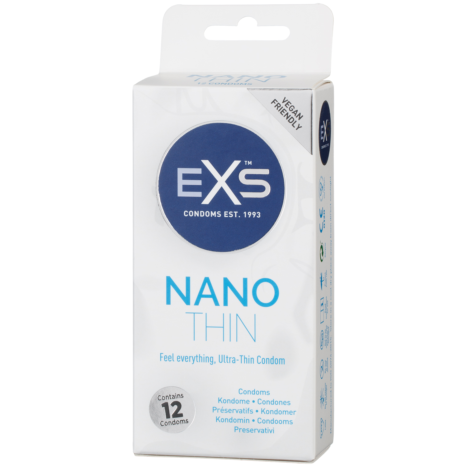 EXS Nano Thin Kondomer 12 stk     - Klar