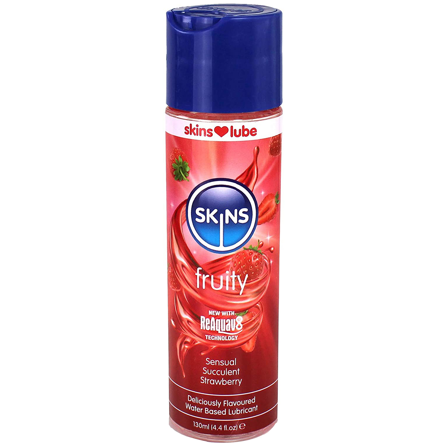 Skins Fruity Water-based Lubricant Strawberry 130 ml    - Klar thumbnail