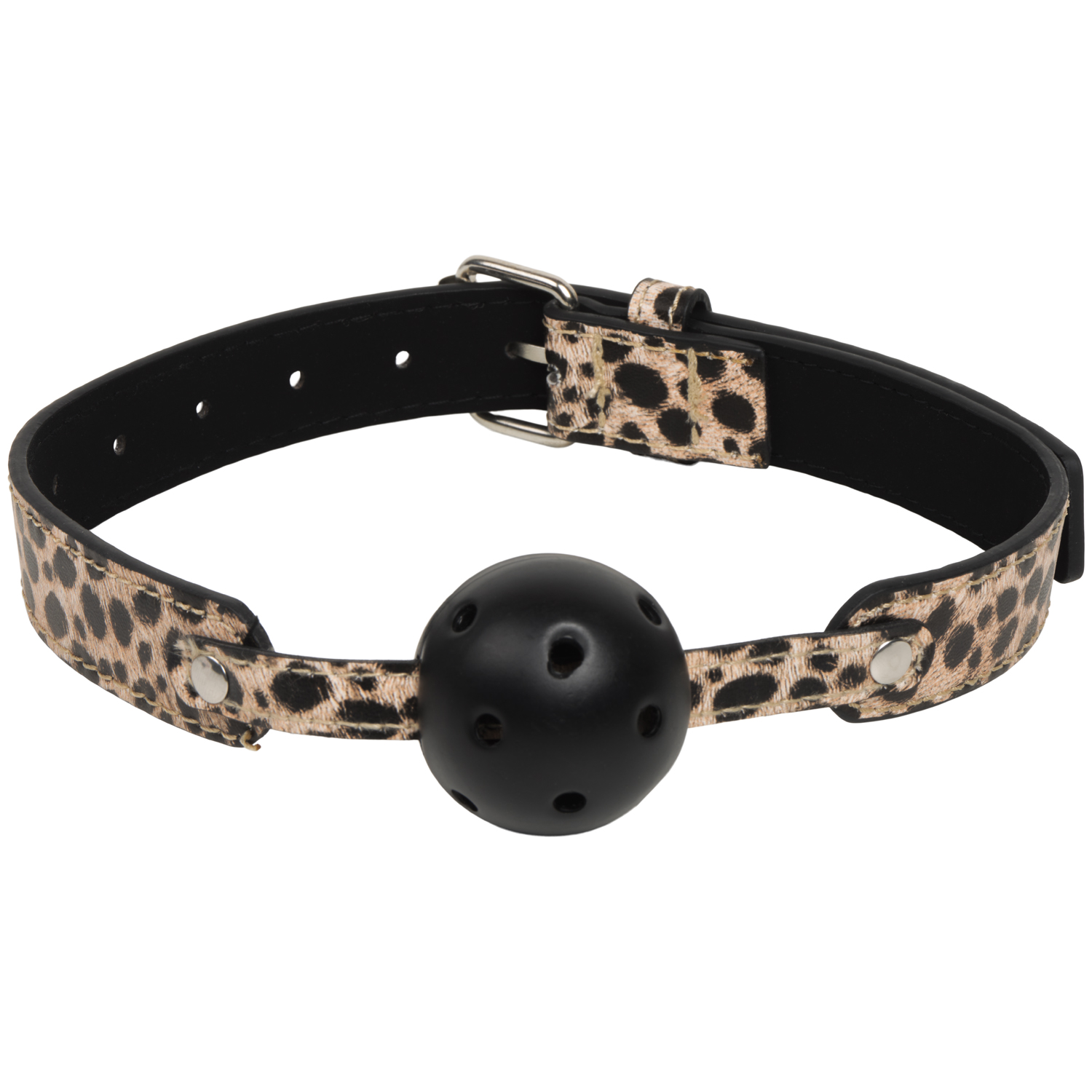Baseks Leopard Ball Gag       - Brun thumbnail