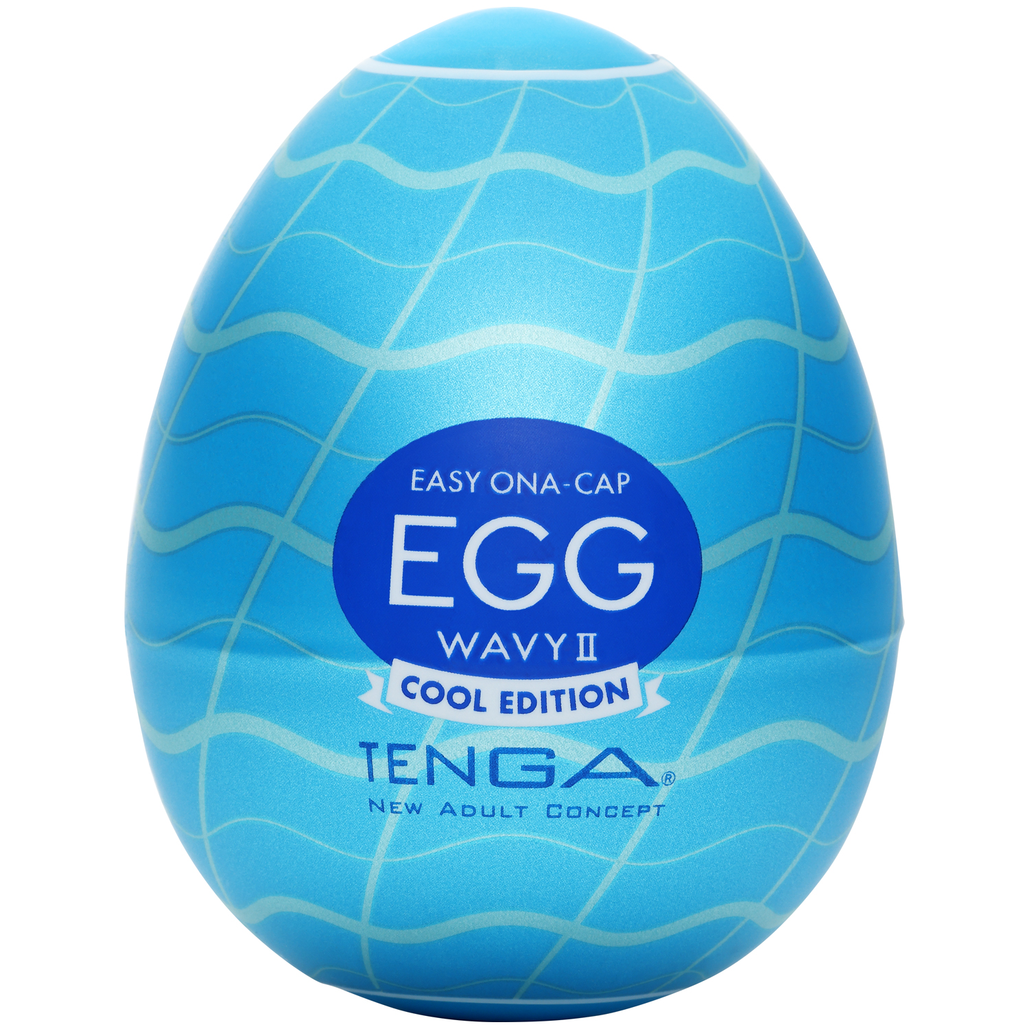 Tenga Egg Wavy II Cool Edition Masturbator    - Hvid thumbnail