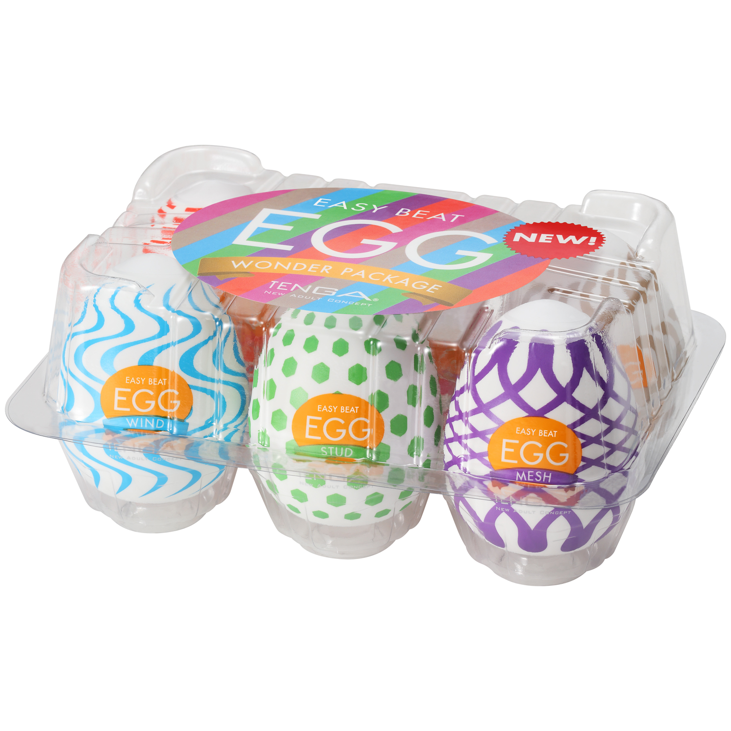 Tenga Egg Variety Wonder Onani Håndjob 6 Pack   - Hvid thumbnail