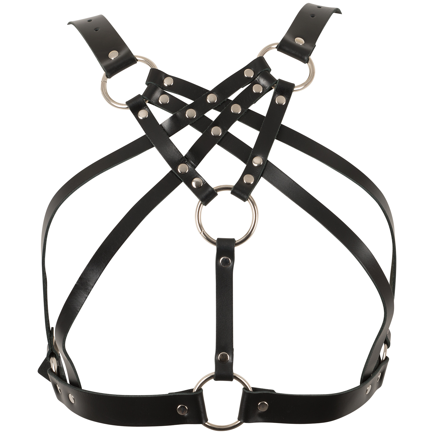 Zado Læder Harness til Brystet      - Sort - One Size thumbnail