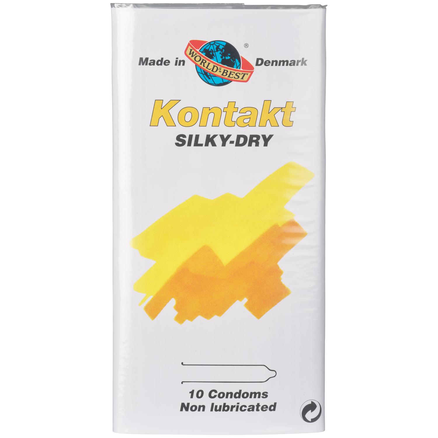Worlds-best Kontakt Silky-Dry Kondomer uden Glidecreme 10 stk   - Klar - L