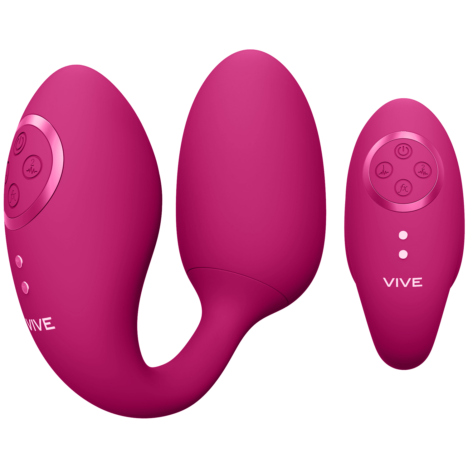 VIVE Aika Double-Action Pulse-Wave Fjernbetjent Vibrerende Æg    - Pink thumbnail