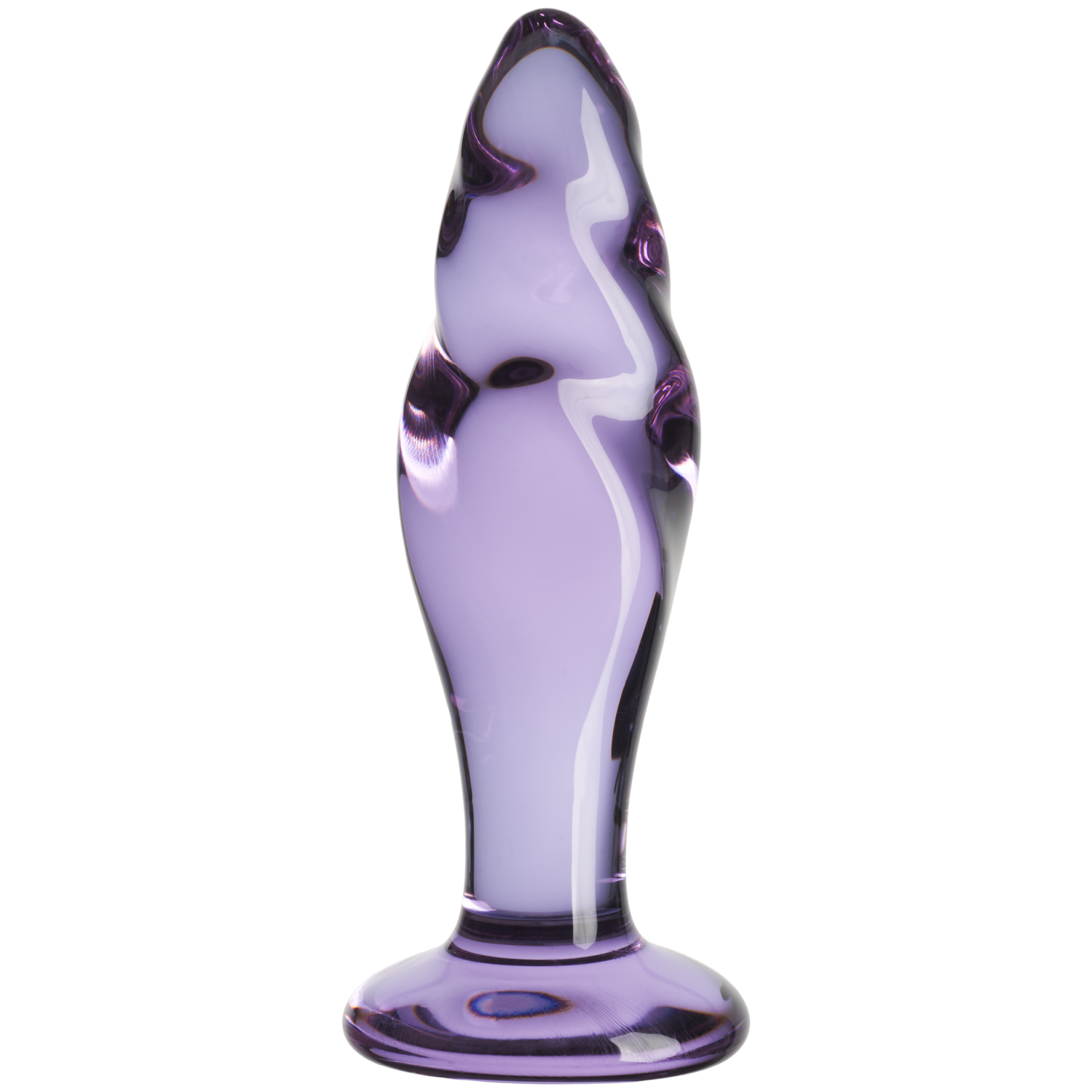 Sinful Twisted Lover Glas Butt Plug     - Lilla thumbnail