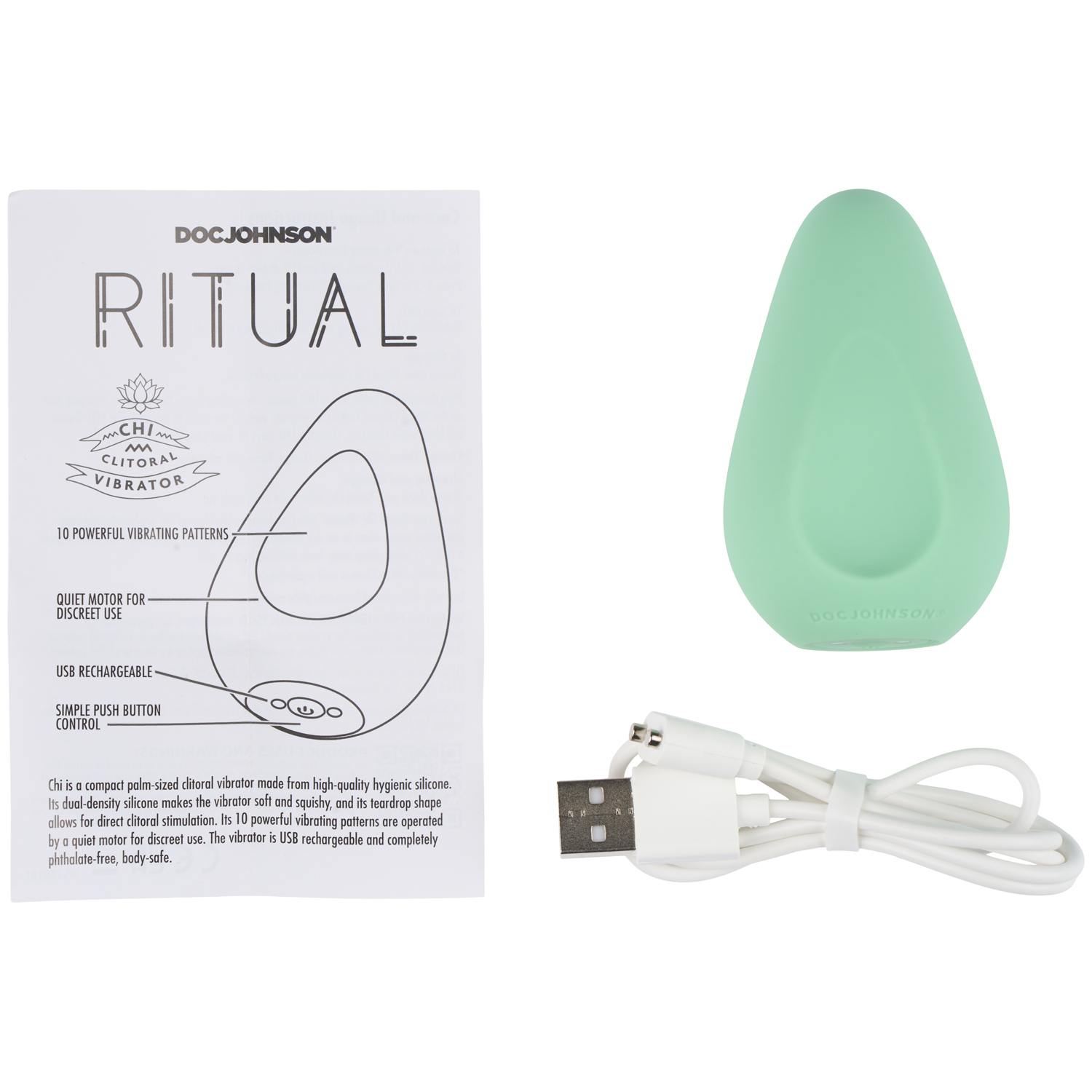 Doc Johnson RITUAL Chi Klitoris Vibrator      - Grøn thumbnail