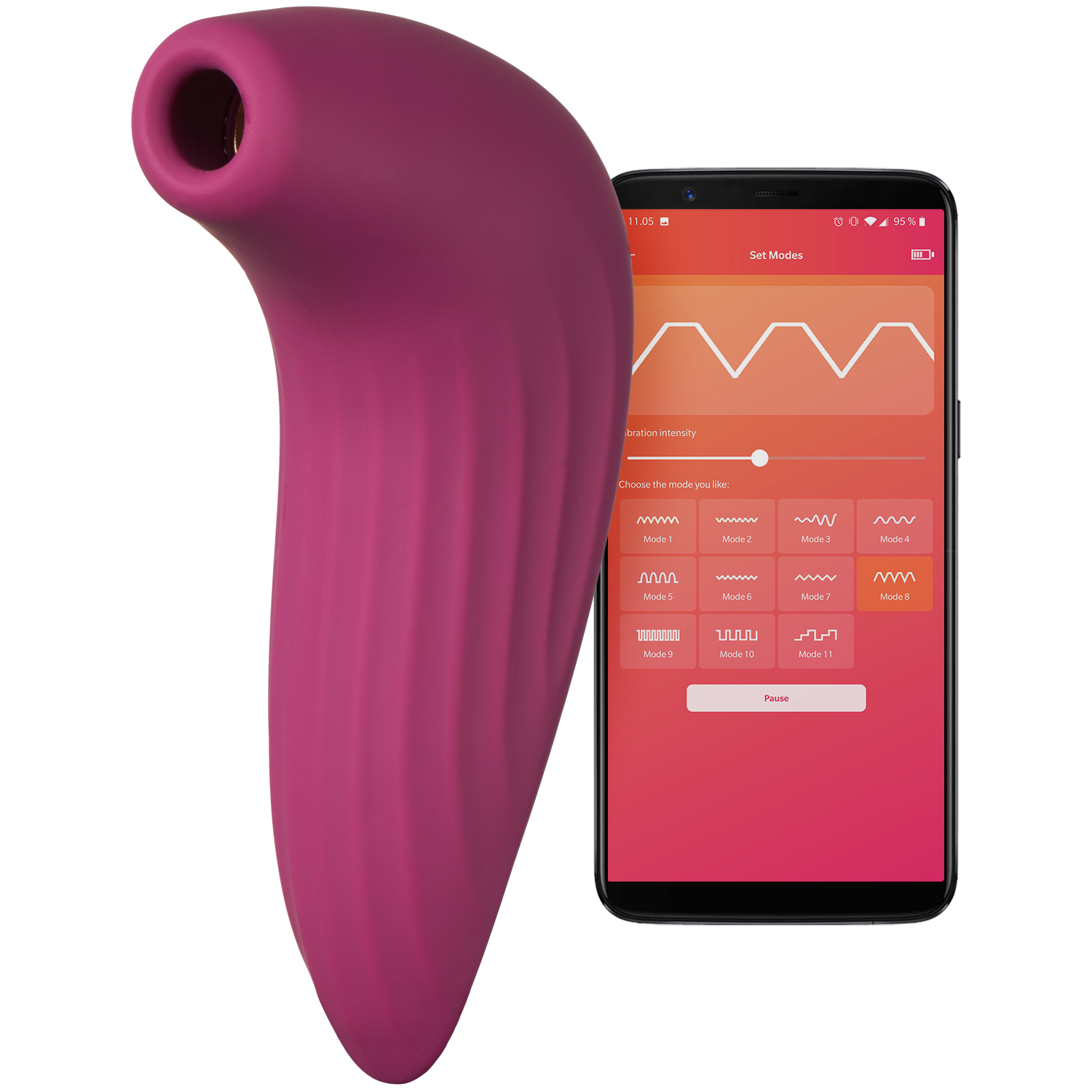 Svakom Pulse Union App-Styret Suction Stimulator     - Lilla thumbnail