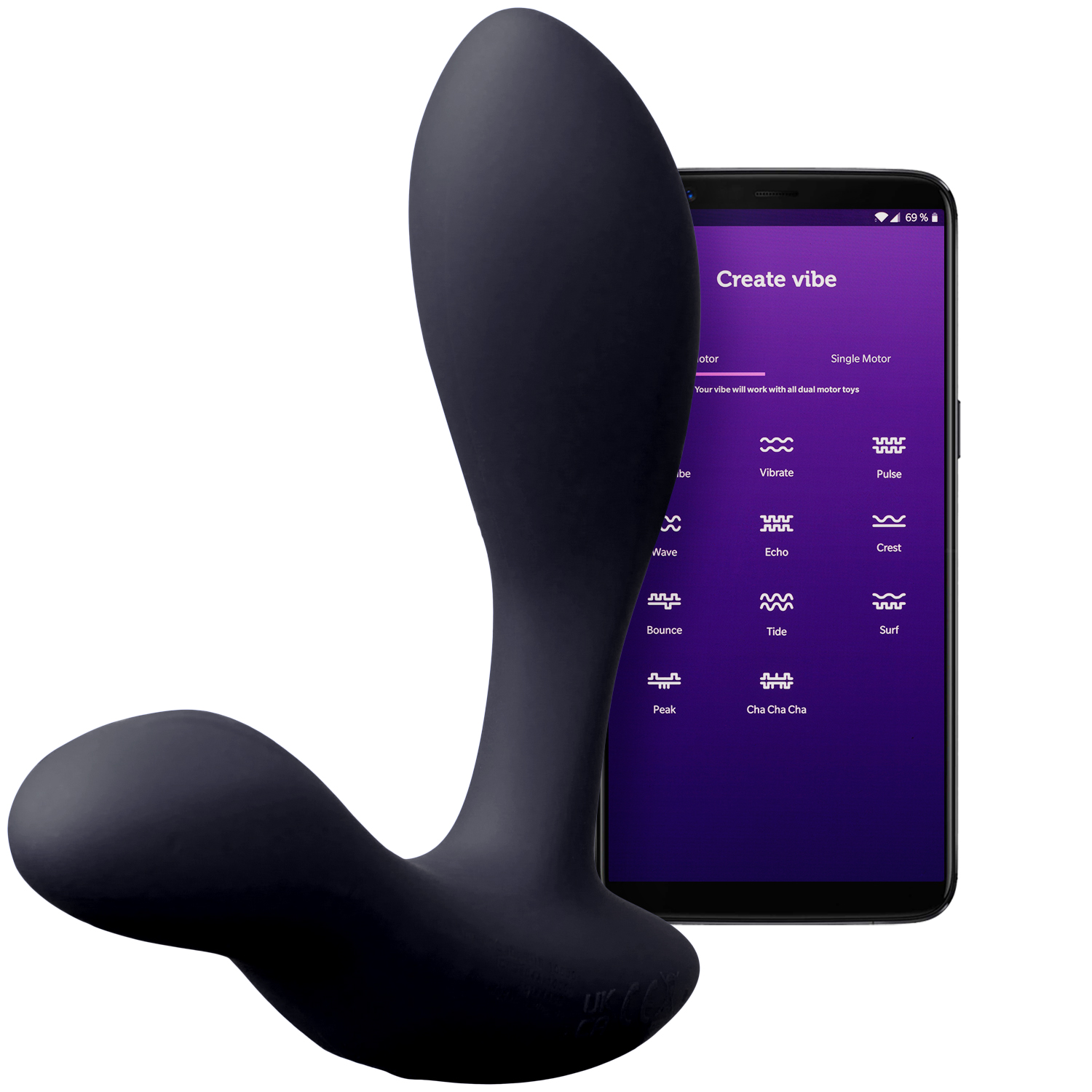 We-Vibe Vector+ App-styret Vibrerende Prostata Massager     - Blå thumbnail