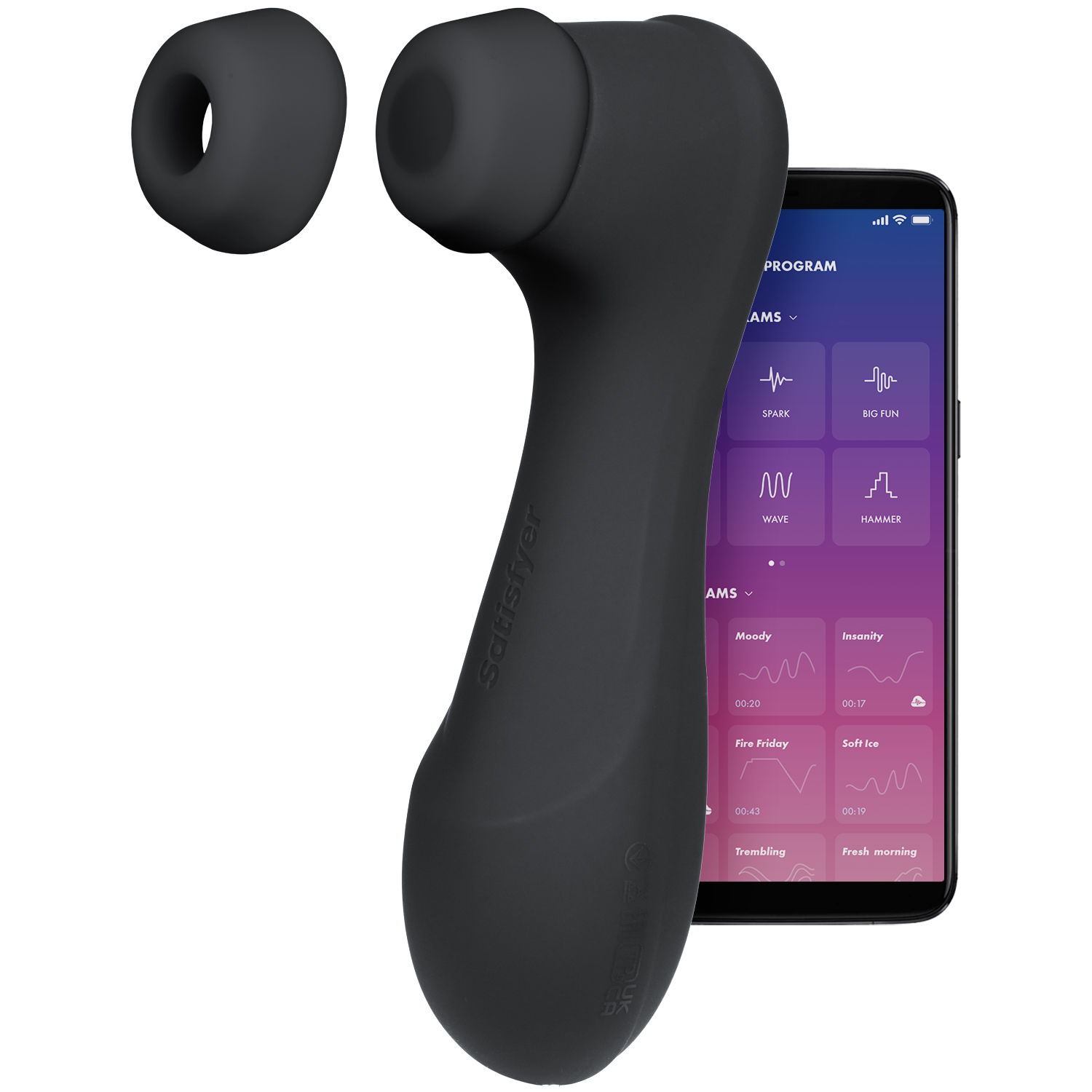 Satisfyer Pro 2 Generation 3 Sort Liquid Air App-Styret Klitoris Stimulator   - Sort thumbnail