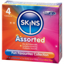 Skins Forskellige Kondomer 4 stk  1