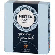 NEW - Mister Size PureFeel Kondom 3 stk produktbillede 1