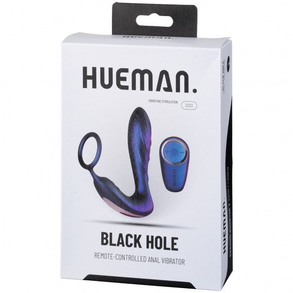 Hueman Black Hole Anal Vibrator med Penis Ring  90