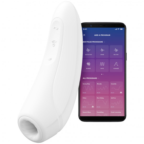 Satisfyer Curvy 1+ App-Styret Hvid Klitoris Stimulator Produktbillede med app 1