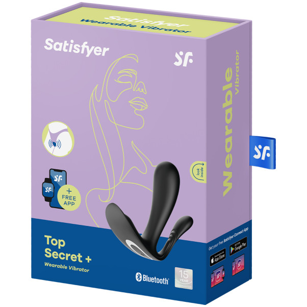 Satisfyer Top Secret + App-styret Vibrerende G-punkt og Anal Stimulator Emballagebillede 90