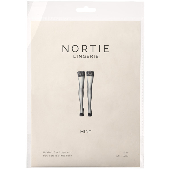 NORTIE Mint Selvsiddende Strømper med Sløjfe Detaljer Emballagebillede 90