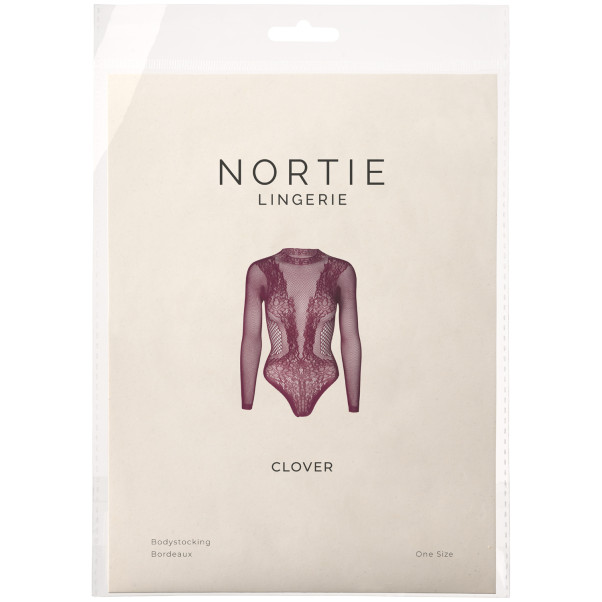 NORTIE Clover Bundløs Bordeaux Bodystocking Emballagebillede 90