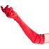 baseks Lange Røde Satin Handsker Produktbillede med hånd 1